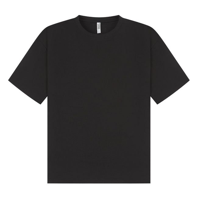 Black - Front - Casual Classics Unisex Adult Combed Ringspun Cotton Oversized T-Shirt