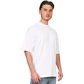 White - Side - Casual Classics Unisex Adult Tall Oversized Half-Sleeved T-Shirt