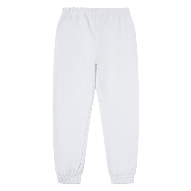 White - Back - Casual Classics Unisex Adult Premium Combed Cotton Jogging Bottoms
