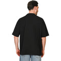 Black - Lifestyle - Casual Classics Unisex Adult Interlock Combed Ringspun Cotton Extended Neckline Oversized T-Shirt