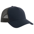 Navy-Dark Grey - Back - Atlantis Rapper 5 Panel Cotton Sustainable Trucker Cap