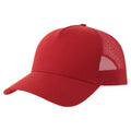 Red - Front - Atlantis Rapper 5 Panel Cotton Sustainable Trucker Cap