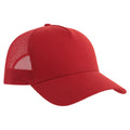 Red - Back - Atlantis Rapper 5 Panel Cotton Sustainable Trucker Cap