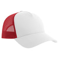 White-Red - Back - Atlantis Rapper 5 Panel Cotton Sustainable Trucker Cap