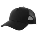 Black - Front - Atlantis Rapper 5 Panel Cotton Sustainable Trucker Cap