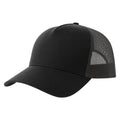 Black-Dark Grey - Front - Atlantis Rapper 5 Panel Cotton Sustainable Trucker Cap