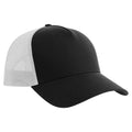Black-White - Back - Atlantis Rapper 5 Panel Cotton Sustainable Trucker Cap