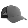 Grey-Black - Back - Atlantis Rapper 5 Panel Cotton Sustainable Trucker Cap