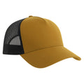 Mustard-Black - Back - Atlantis Rapper 5 Panel Cotton Sustainable Trucker Cap
