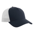 Navy-White - Back - Atlantis Rapper 5 Panel Cotton Sustainable Trucker Cap