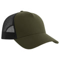 Olive-Black - Back - Atlantis Rapper 5 Panel Cotton Sustainable Trucker Cap