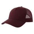 Burgundy-Burgundy - Front - Atlantis Rapper 5 Panel Cotton Sustainable Trucker Cap