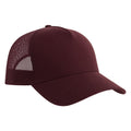 Burgundy-Burgundy - Back - Atlantis Rapper 5 Panel Cotton Sustainable Trucker Cap