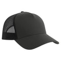 Dark Grey-Black - Back - Atlantis Rapper 5 Panel Cotton Sustainable Trucker Cap