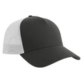Dark Grey-White - Back - Atlantis Rapper 5 Panel Cotton Sustainable Trucker Cap