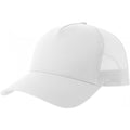 White - Front - Atlantis Rapper 5 Panel Cotton Sustainable Trucker Cap