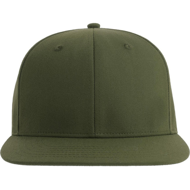 Olive - Front - Atlantis Unisex Adult James 6 Panel Recycled Polyester Snapback Cap