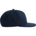 Navy - Side - Atlantis Unisex Adult James 6 Panel Recycled Polyester Snapback Cap