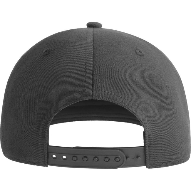 Dark Grey - Back - Atlantis Unisex Adult James 6 Panel Recycled Polyester Snapback Cap