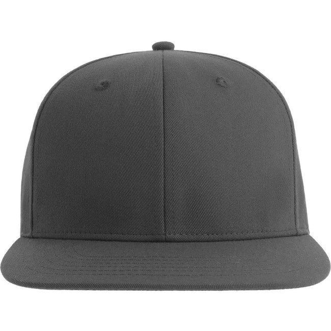 Dark Grey - Front - Atlantis Unisex Adult James 6 Panel Recycled Polyester Snapback Cap