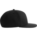 Black - Side - Atlantis Unisex Adult James 6 Panel Recycled Polyester Snapback Cap