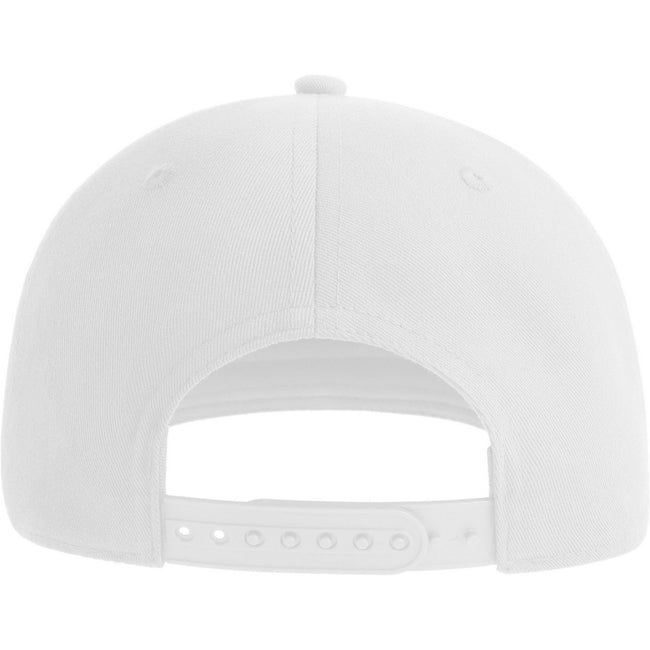 White - Back - Atlantis Unisex Adult James 6 Panel Recycled Polyester Snapback Cap