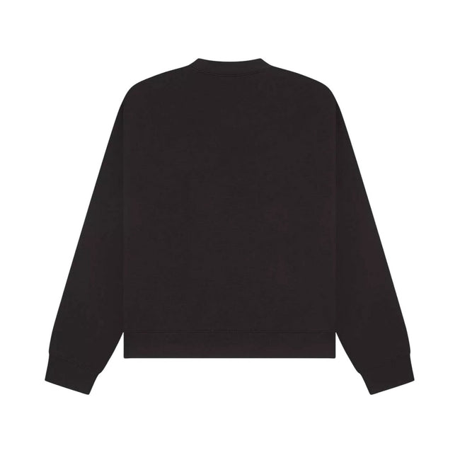 Black - Back - Casual Classics Unisex Adult Premium Extended Neckline Boxy Oversized Sweatshirt