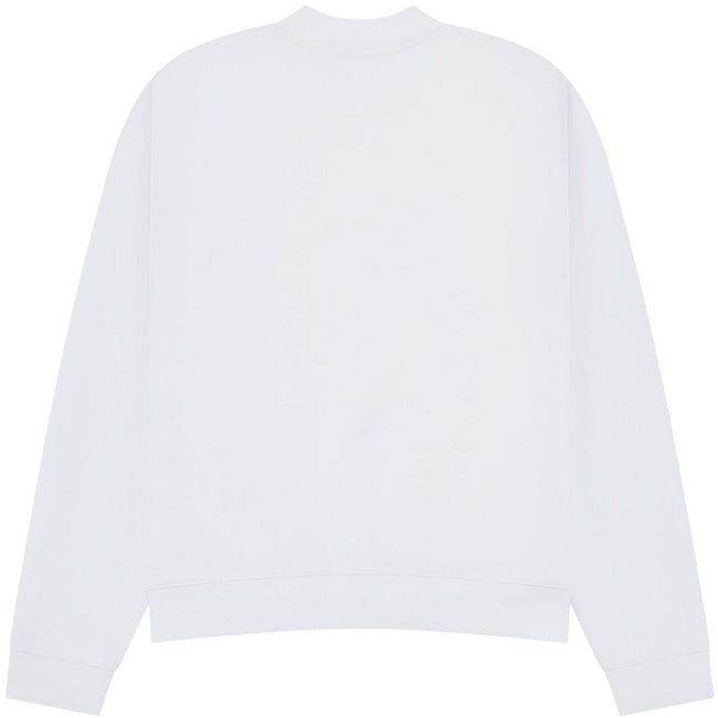 White - Back - Casual Classics Unisex Adult Premium Extended Neckline Boxy Oversized Sweatshirt
