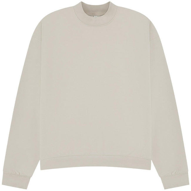 Stone - Front - Casual Classics Unisex Adult Premium Extended Neckline Boxy Oversized Sweatshirt