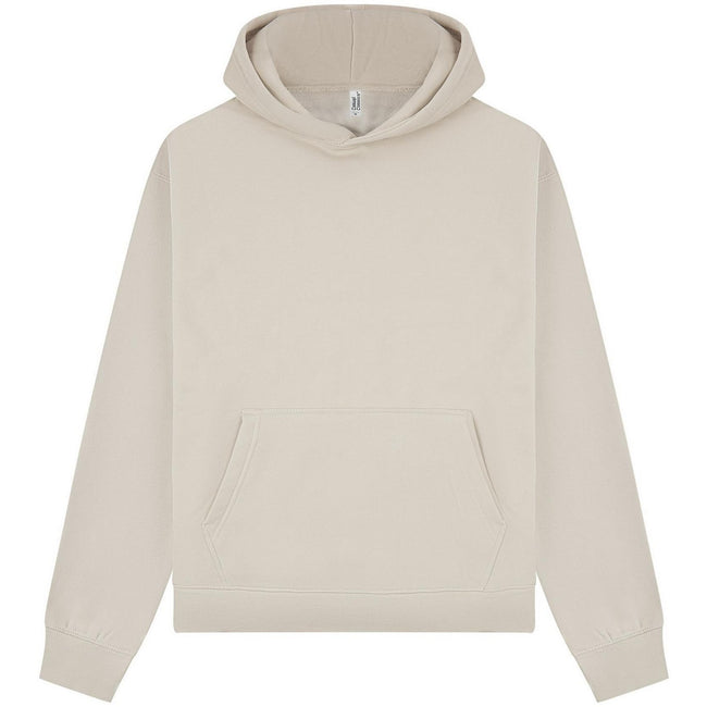 Stone - Front - Casual Classics Unisex Adult Premium Combed Cotton Boxy Oversized Hoodie