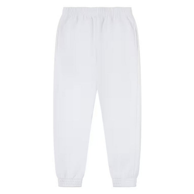 White - Front - Casual Classics Unisex Adult Premium Combed Cotton Jogging Bottoms