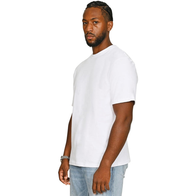 White - Side - Casual Classics Unisex Adult Combed Ringspun Cotton T-Shirt