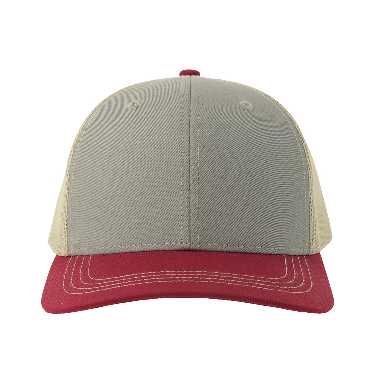 Grey-Cardinal-Stone - Lifestyle - Atlantis Headwear Unisex Adult Sonic-S 6 Panel Structured Trucker Cap