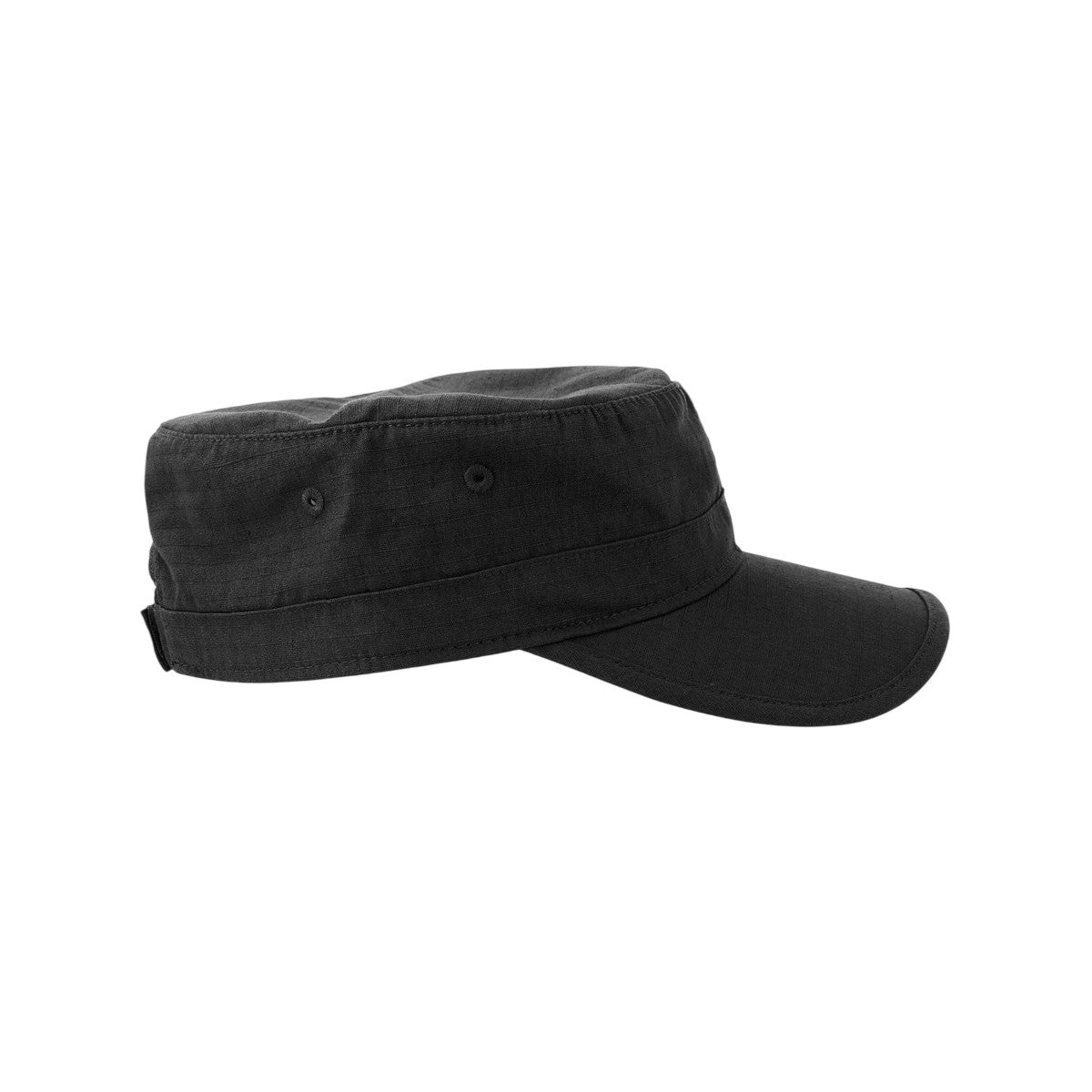 Black - Lifestyle - Atlantis Headwear Army-S Unipanel Ripstop Army Cap