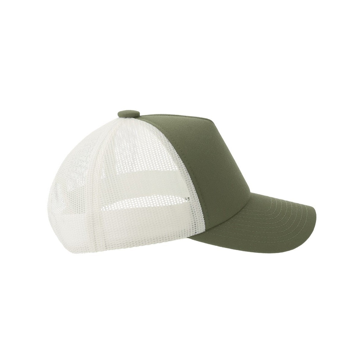 Olive - Lifestyle - Atlantis Headwear Unisex Adult Record-S 5 Panel Recycled High Profile Trucker Cap