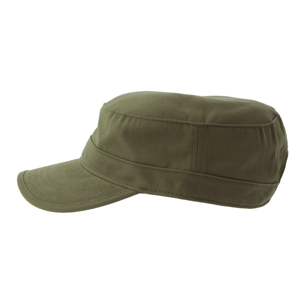 Olive - Side - Atlantis Unisex Adult Tank S Curved Organic Unstructured Cap