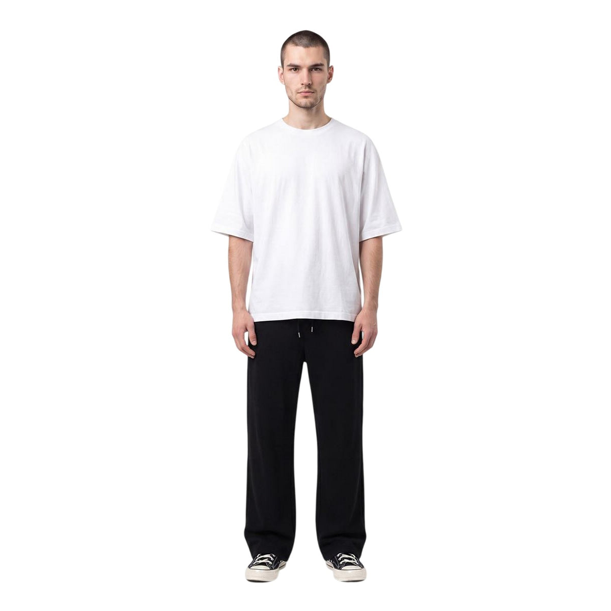 White - Side - Casual Classics Unisex Adult Combed Cotton T-Shirt