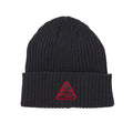 Navy - Front - Addict Ribbed Embroidered Detail Beanie