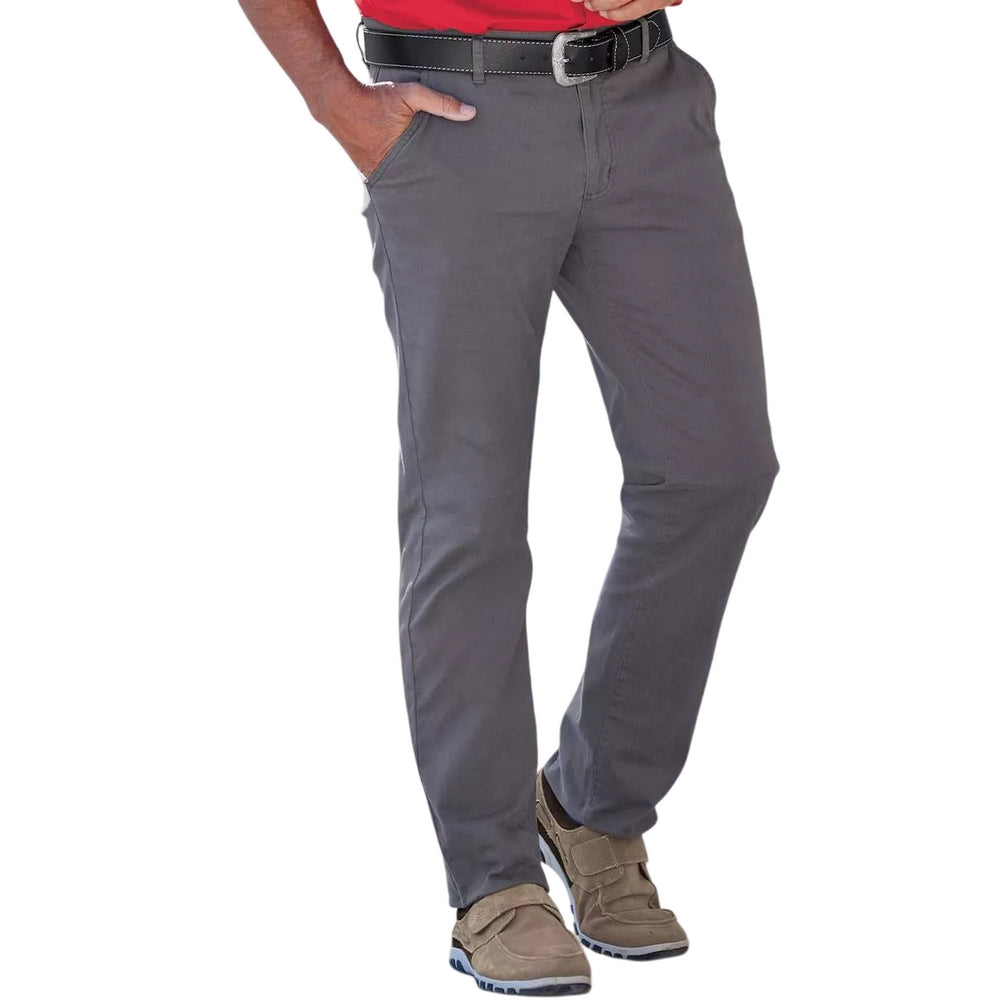 Grey - Back - Atlas For Men Mens Straight Leg Chinos