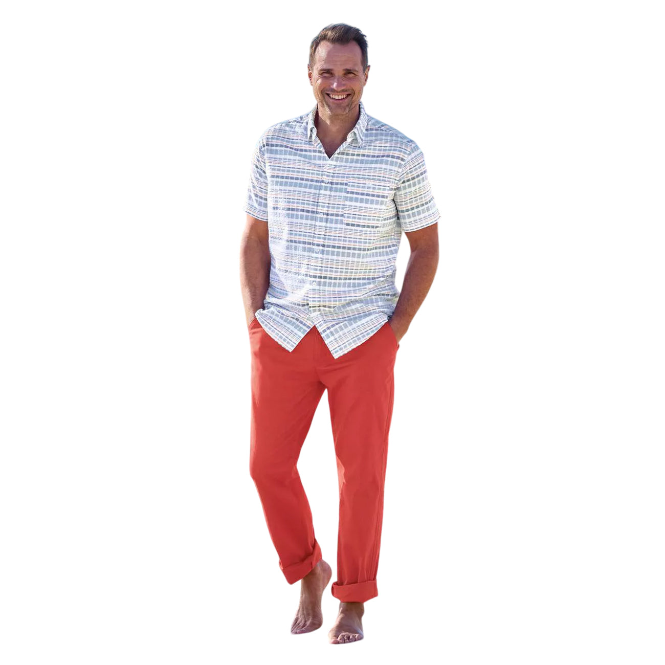 Coral - Side - Atlas For Men Mens Chinos