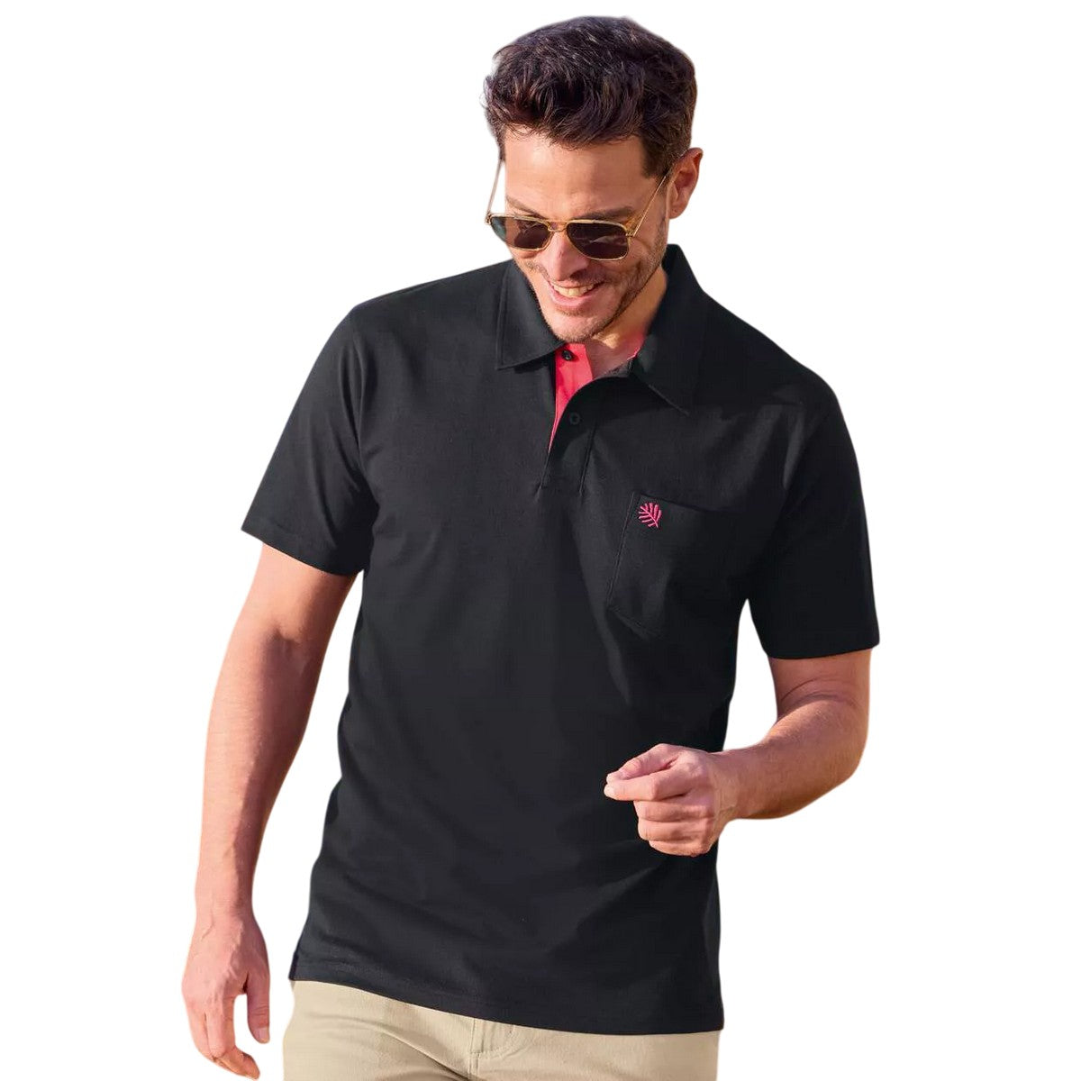 Beige-Black-Red - Lifestyle - Atlas For Men Mens Polo Shirt (Pack of 3)