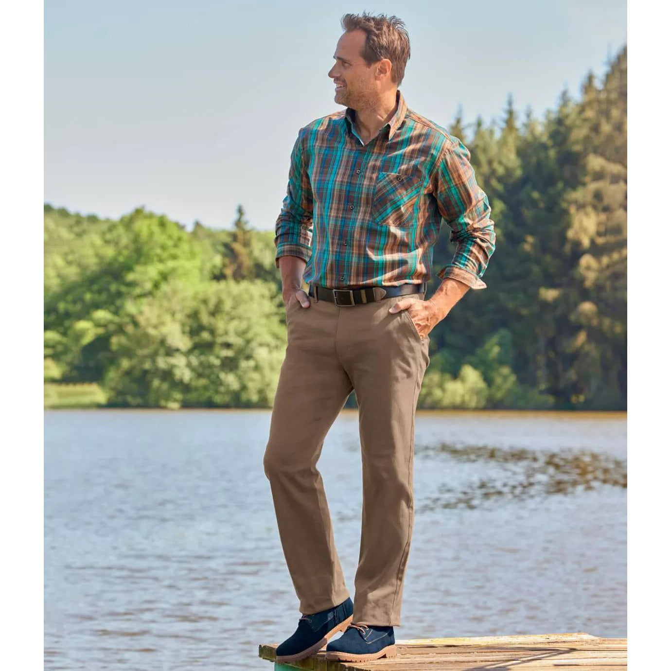 Brown - Lifestyle - Atlas For Men Mens Summer Chinos