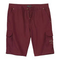 Burgundy - Front - Atlas For Men Mens Microcanvas Cargo Shorts