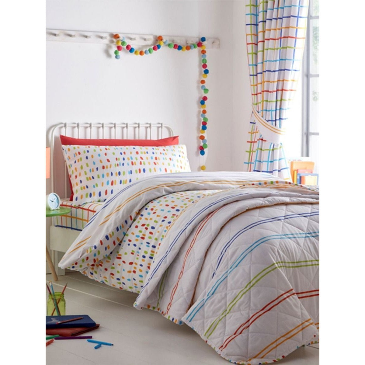 White - Back - Doodle Duvet Cover Set