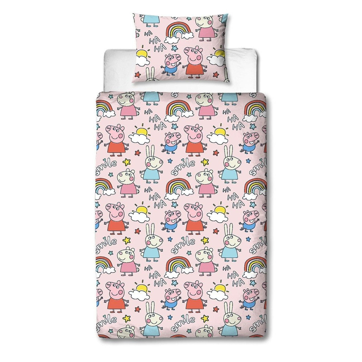 Pink-Multicoloured - Back - Peppa Pig Playful Duvet Cover Set