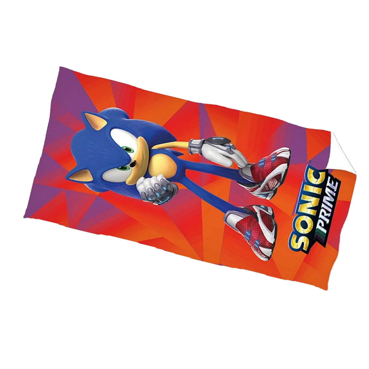 Multicoloured - Side - Sonic Prime Cotton Beach Towel