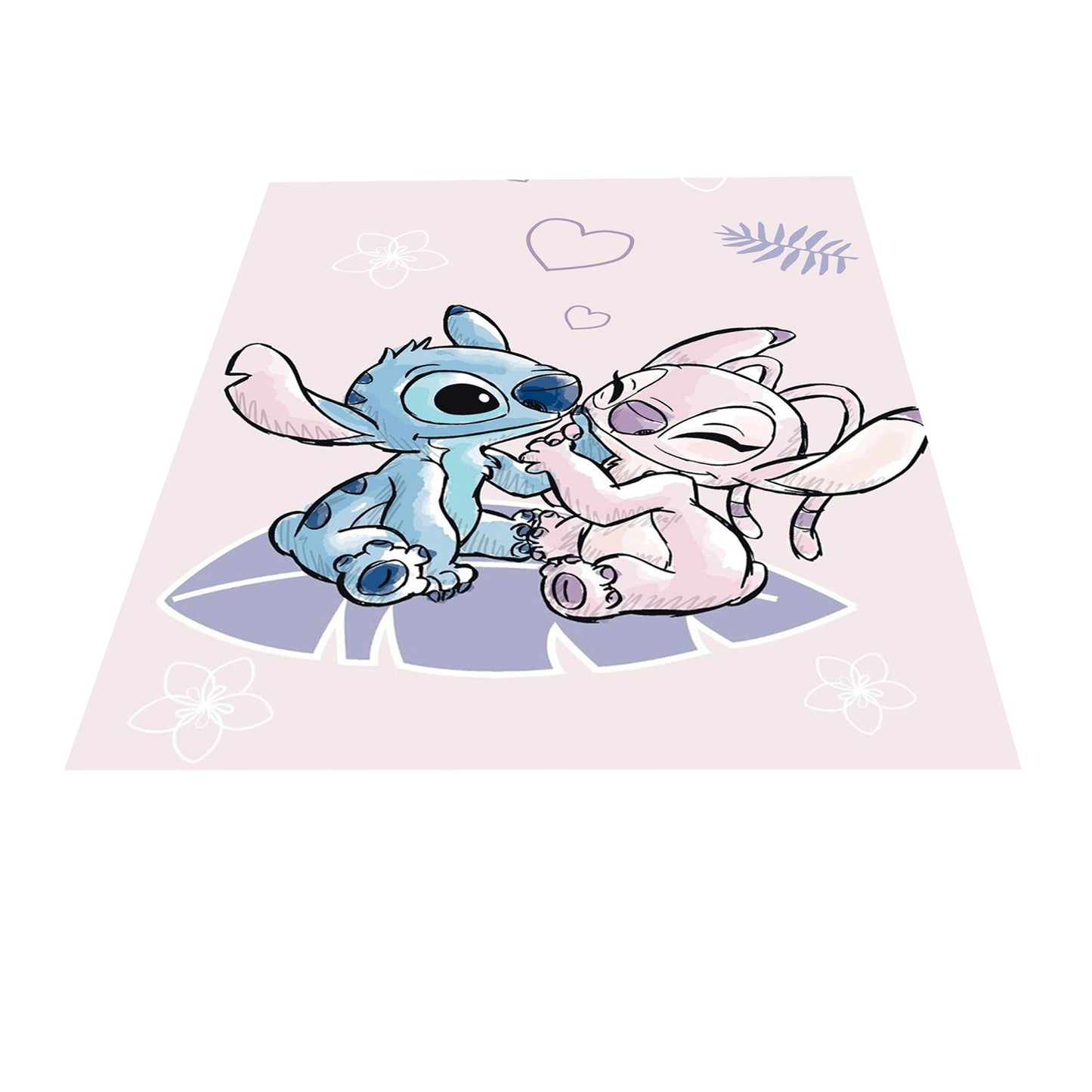 Purple-Blue-White - Side - Lilo & Stitch Beach Towel