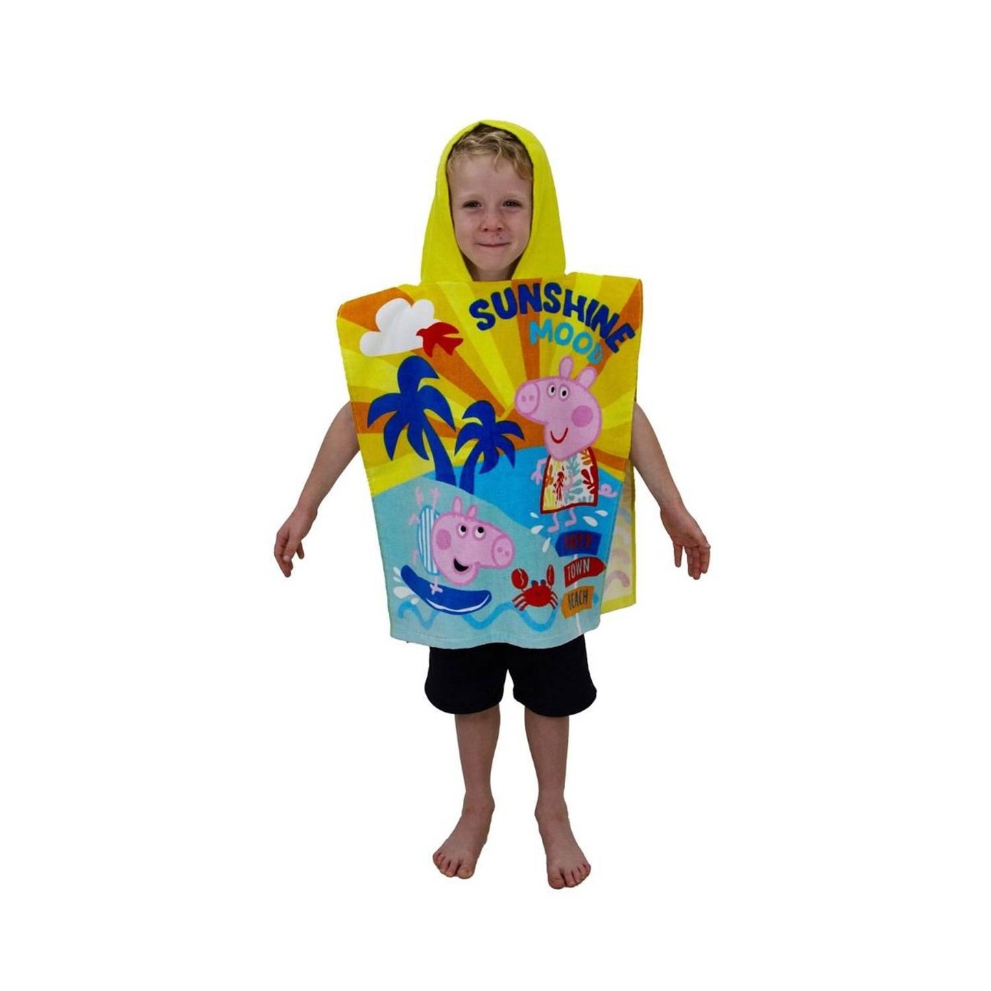 Multicoloured - Side - Peppa Pig Childrens-Kids Ocean Hooded Towel