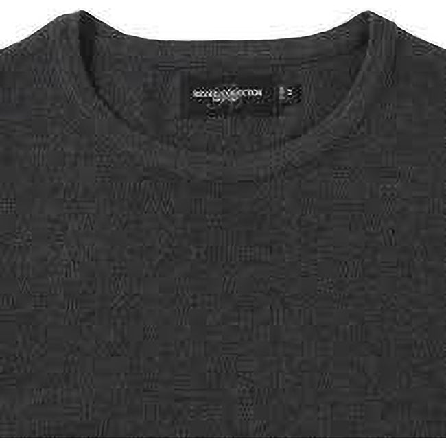 Charcoal Marl - Back - Russell Collection Mens V-Neck Knitted Pullover Sweatshirt