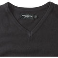 Charcoal Marl - Lifestyle - Russell Collection Mens V-Neck Sleevless Knitted Pullover Top - Jumper
